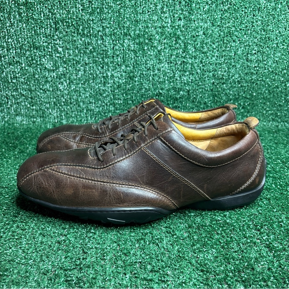 TIMBERLAND Brown Leather Lace Up‎ Casual Oxford Sneaker Mens Size 11 M - Picture 3 of 12